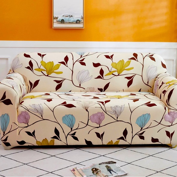 Flower Print Chair Cover - Picture 1 of 3